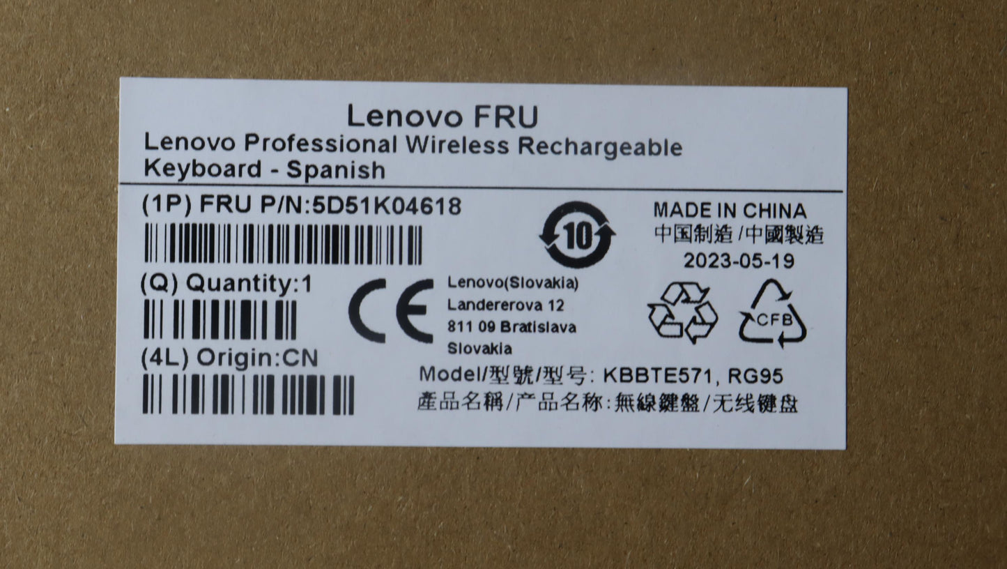 Lenovo Dt_Kyb Slim Kb Ii-Spanish - 5D51K04618