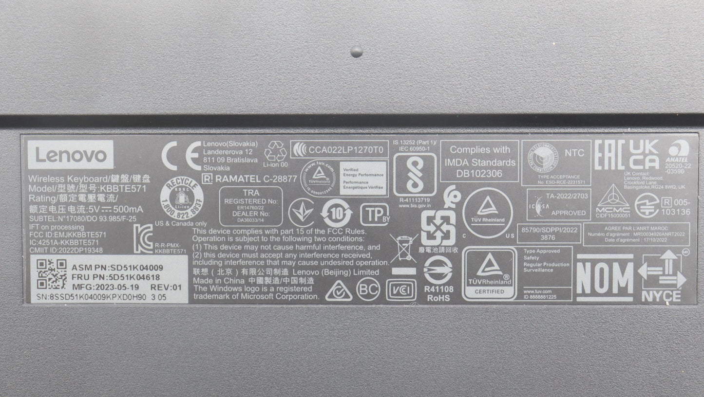 Lenovo Dt_Kyb Slim Kb Ii-Spanish - 5D51K04618