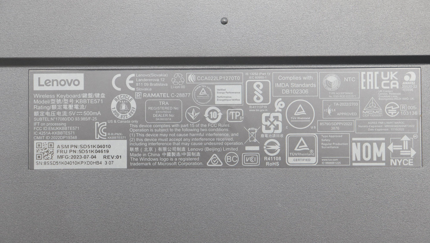 Lenovo Dt_Kyb Slim Kb Ii-Swedish/Finn - 5D51K04619