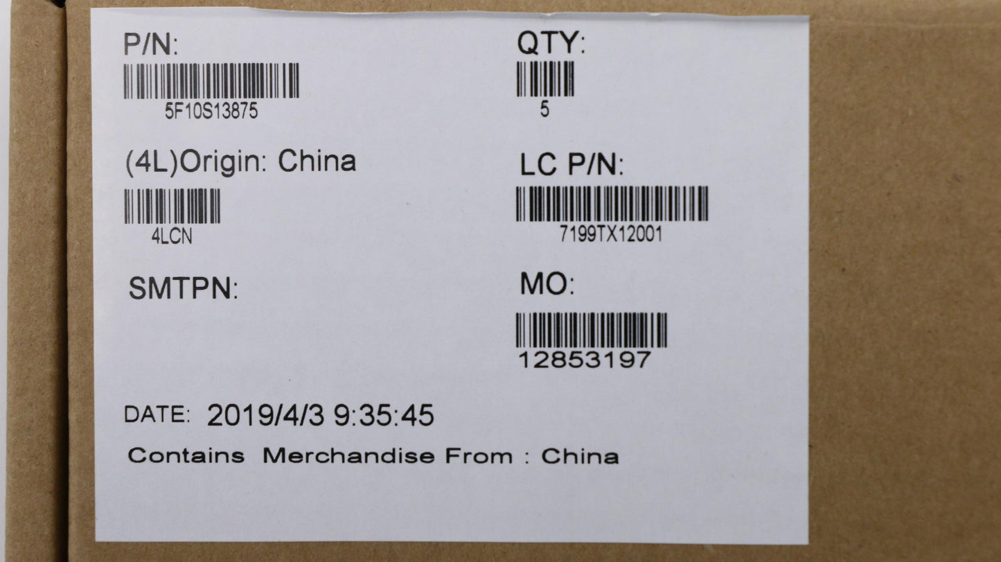 Lenovo System Cooling Fan - 5F10S13875