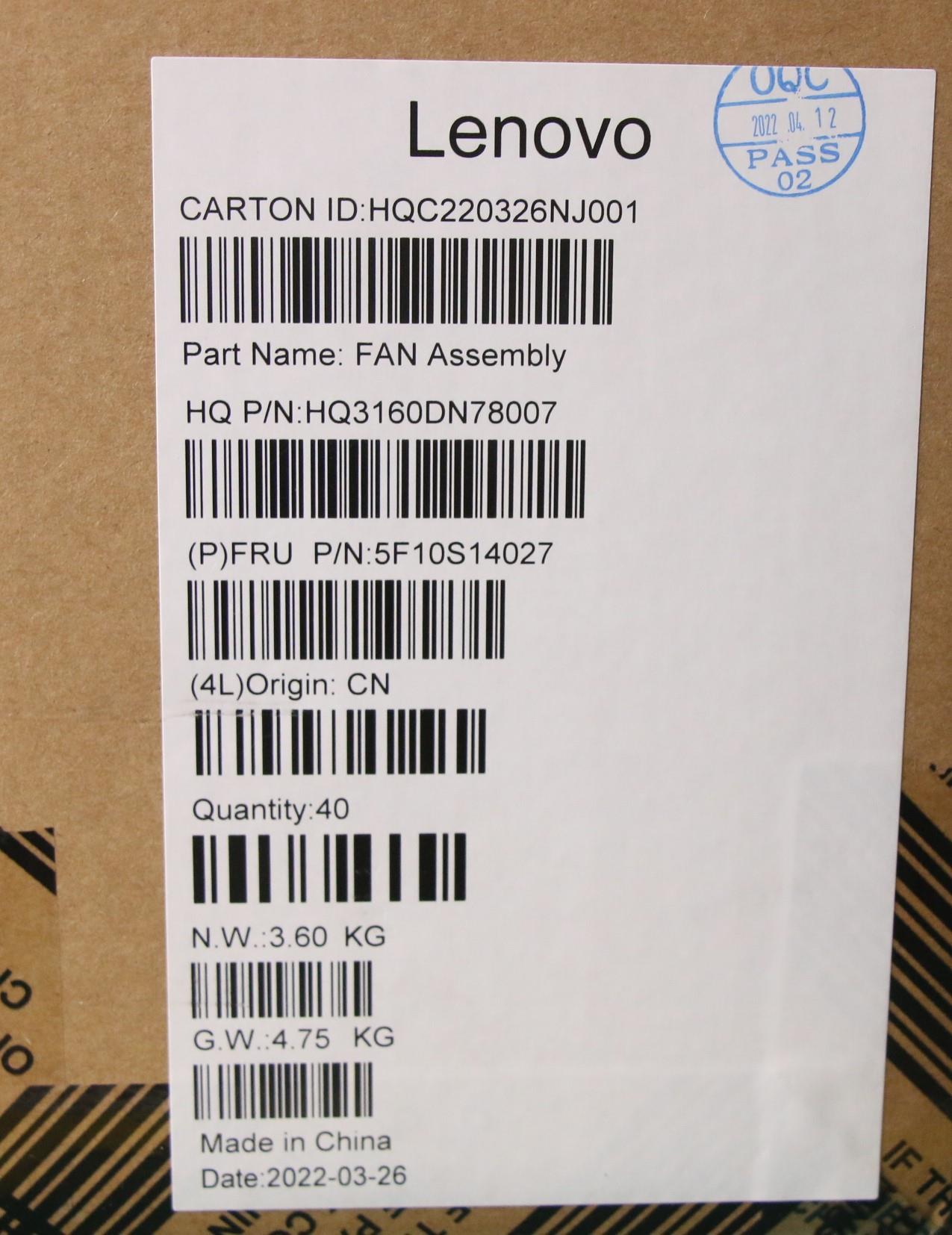 Lenovo Fan System Fan H 21Cy_L_R_Fcn - 5F10S14027