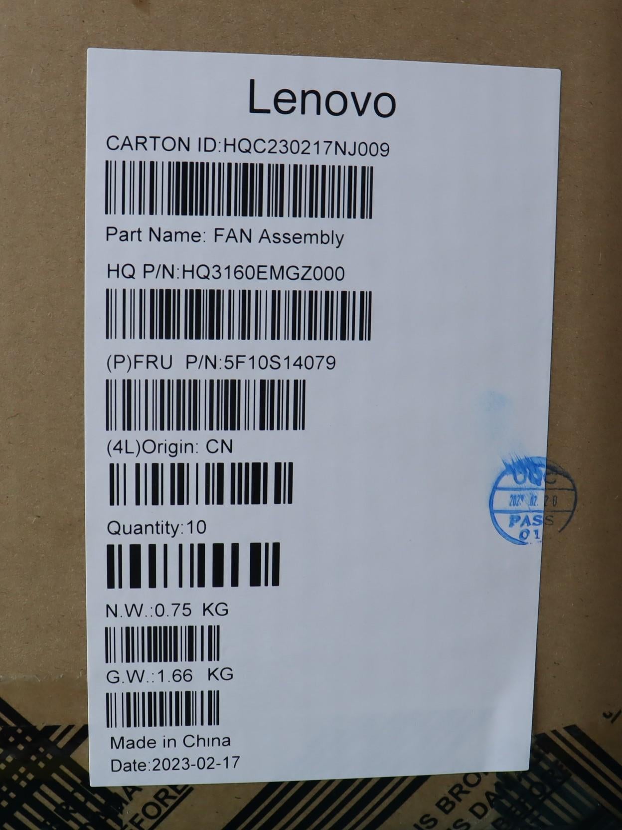 Lenovo Fan System Fan H 83Al L_R_Avc - 5F10S14079
