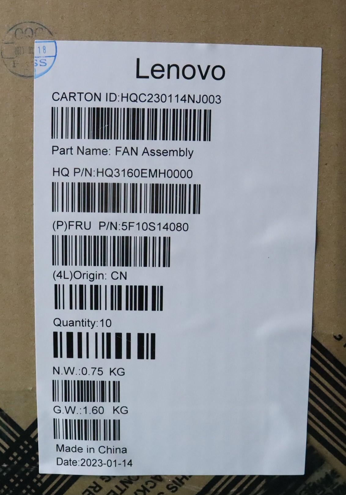 Lenovo Fan System Fan H 83Al L_R_Fcn - 5F10S14080