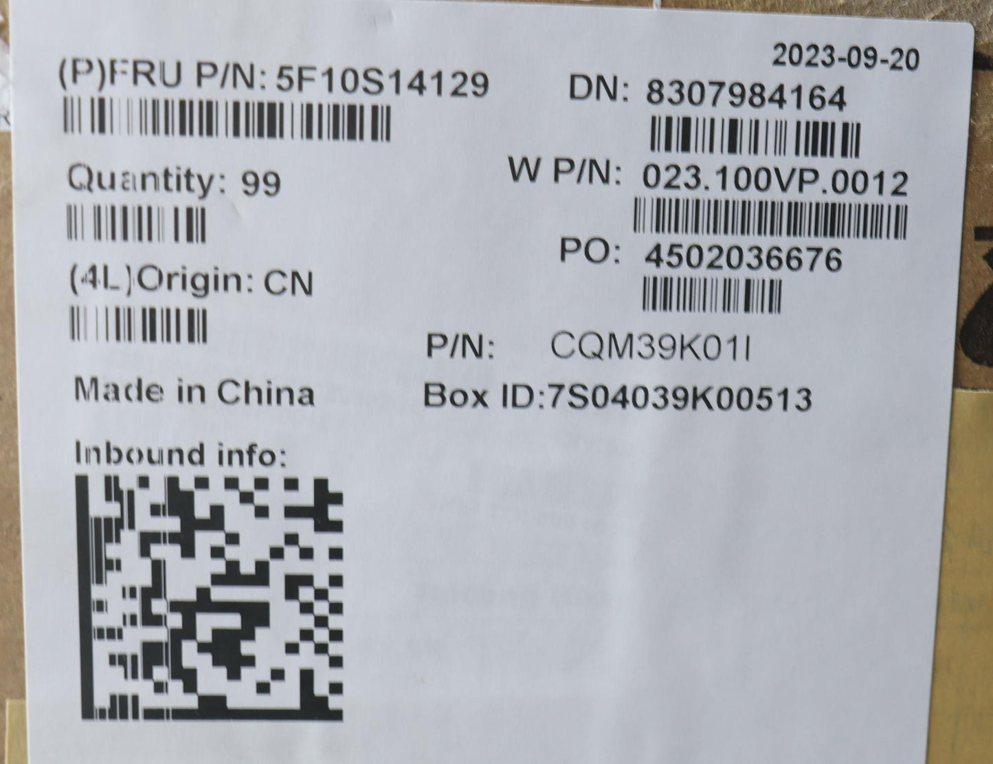 Lenovo Fan - 5F10S14129