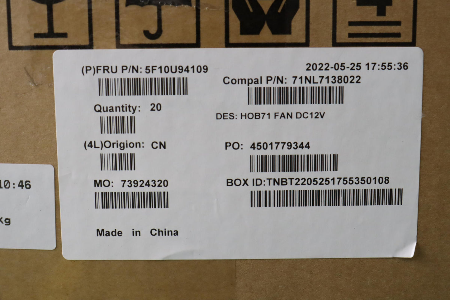 Lenovo Fan 11025 12V Blower Fan - 5F10U94109