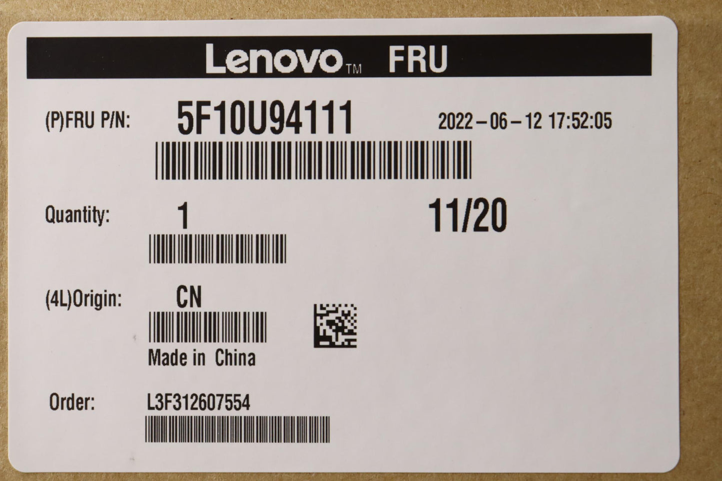 Lenovo Fan Tw Front Sys Fan W/O Rubbe - 5F10U94111