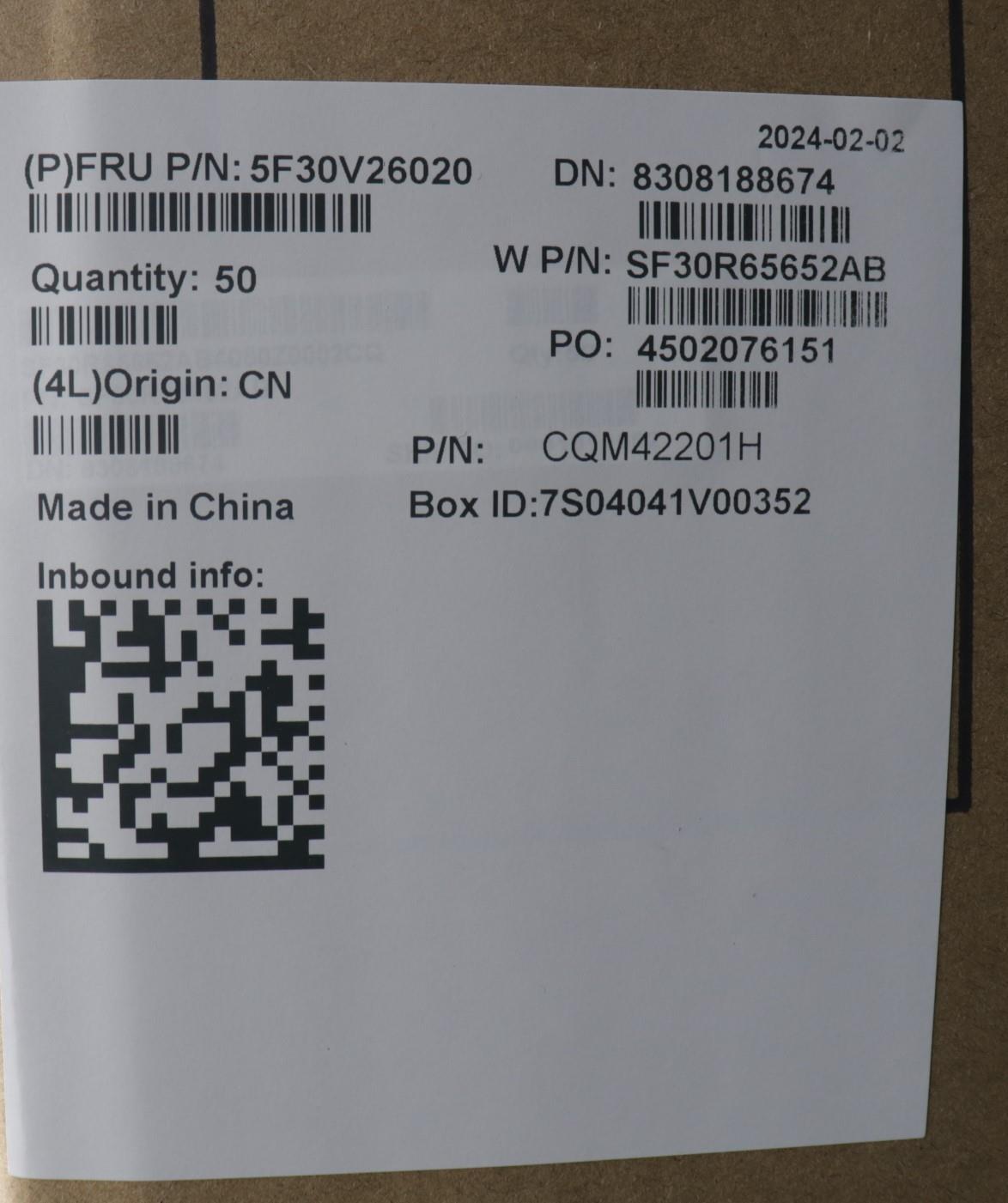 Lenovo Finger_Prt Fru Fpr Moc Sg R Fo - 5F30V26020