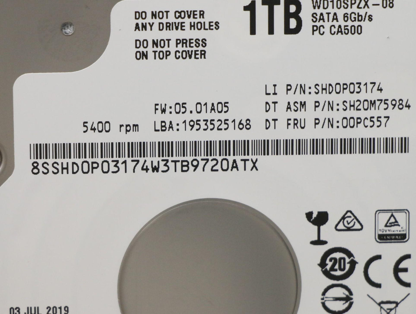 Lenovo Fru Cs-15Lc Asm Wd Mn1000S - 5H20X54096