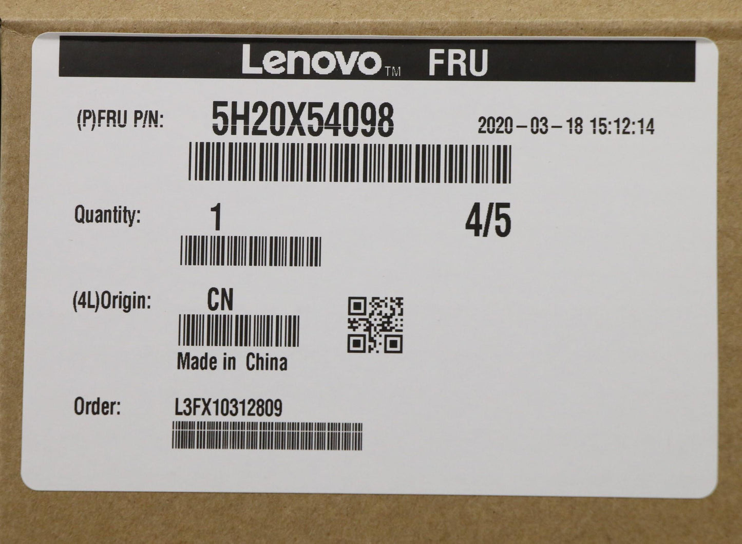 Lenovo Fru Cs-15Lc Asm St Rw-R - 5H20X54098