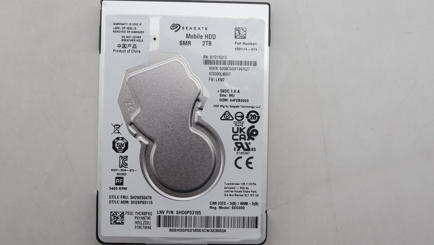 Lenovo Hdd_Asm Hdd 2Tb 5400Rpm 7Mm St - 5H20X55078