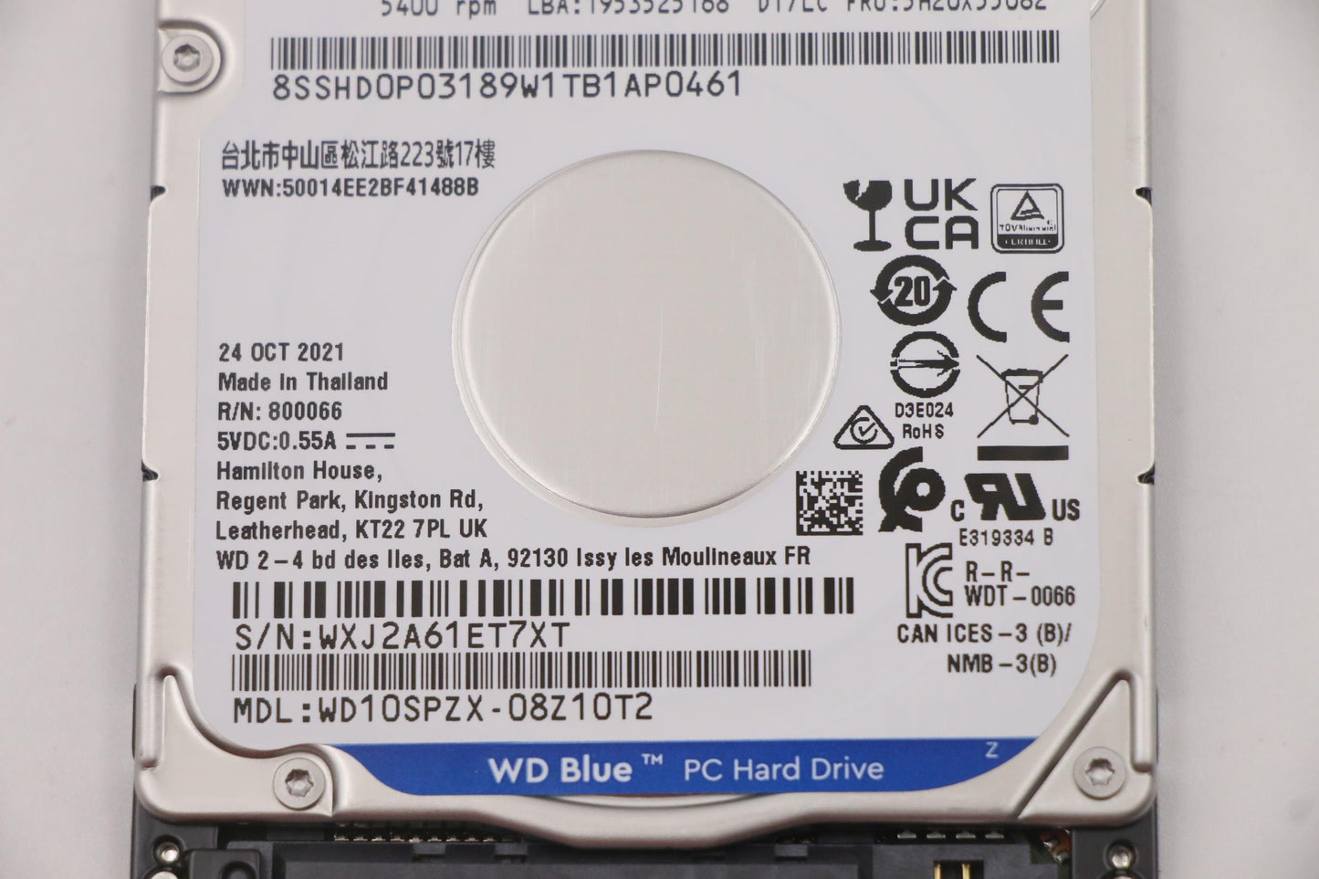 Lenovo Hdd_Asm Hdd 1Tb 5400Rpm 7Mm Wd - 5H20X55082