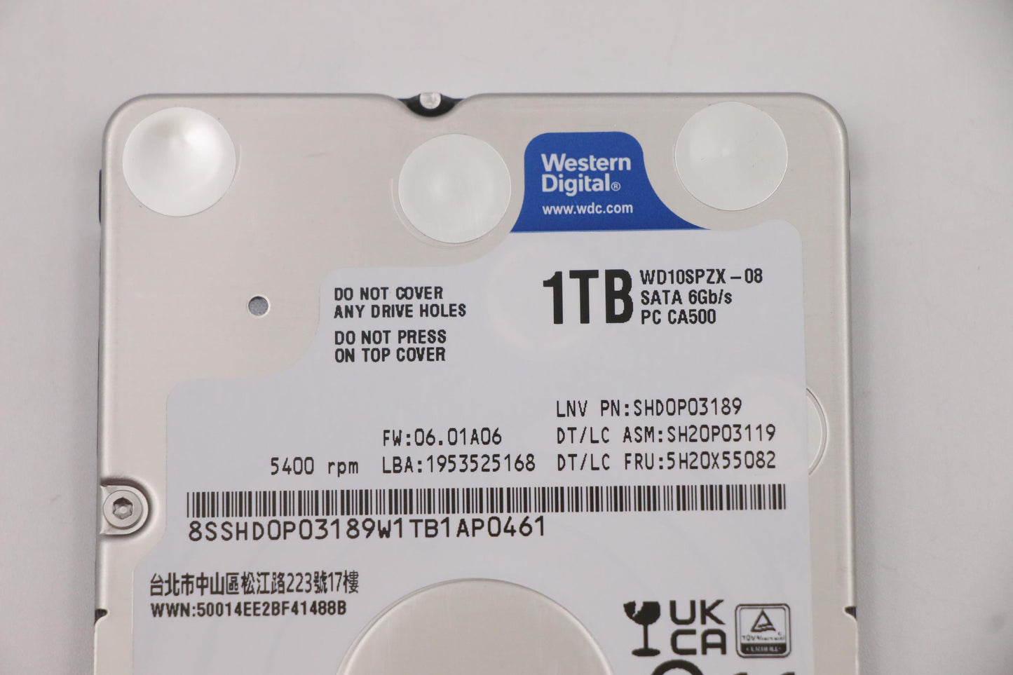 Lenovo Hdd_Asm Hdd 1Tb 5400Rpm 7Mm Wd - 5H20X55082