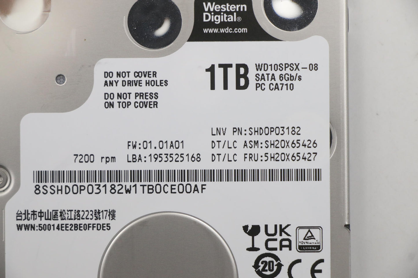 Lenovo Wd Mz1000S 2.5 1Tb 7200 - 5H20X65427