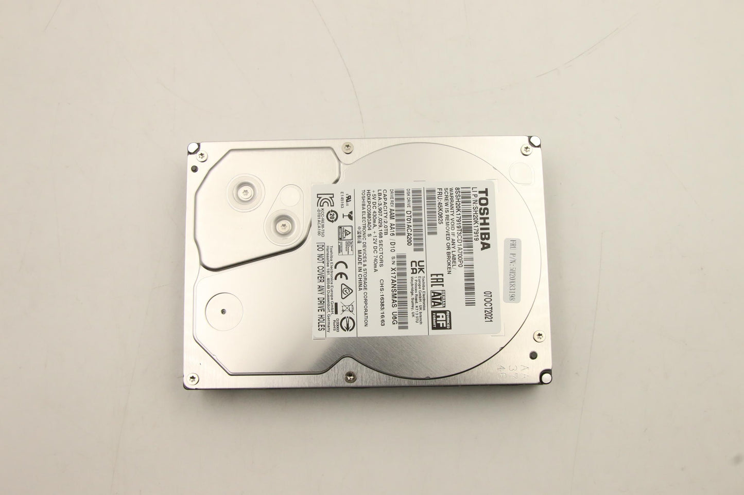 Lenovo Hdd_Asm Fru Tosh 3.5 7.2K Sata - 5H20X83198
