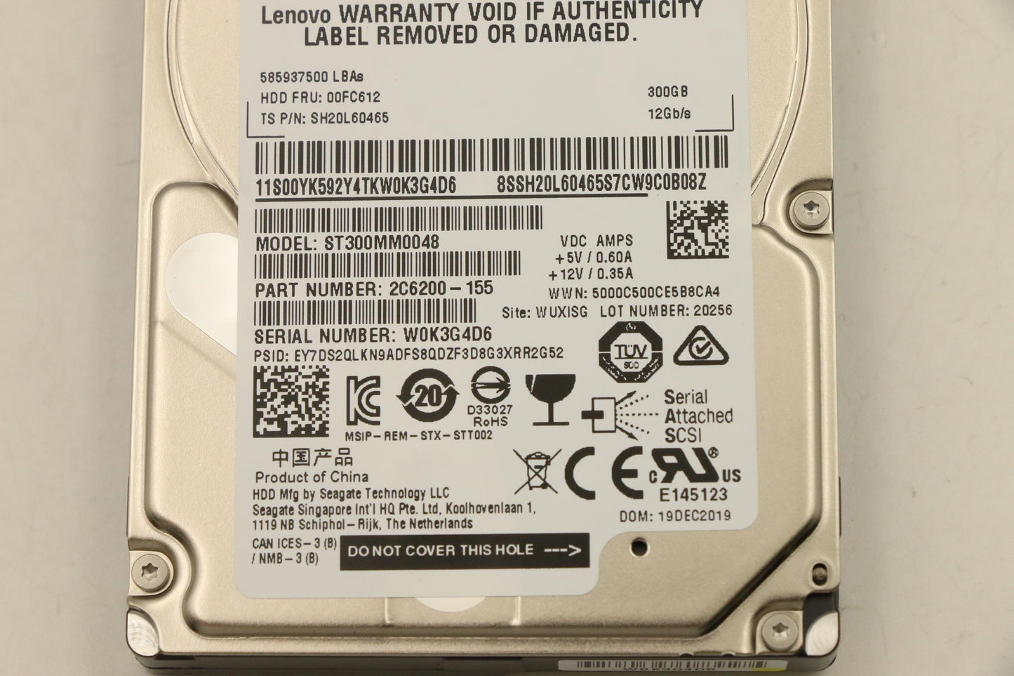 Lenovo Hdd_Asm Fru St 2.5 10K Sas 300 - 5H20X83205