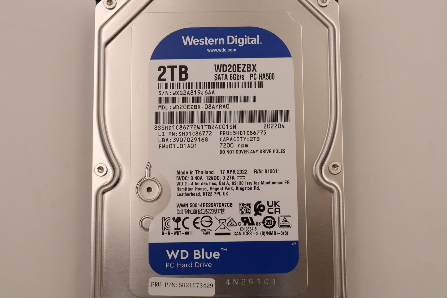 Lenovo Hdd Assembly Fru Wd 3.5 7200 - 5H21C73429