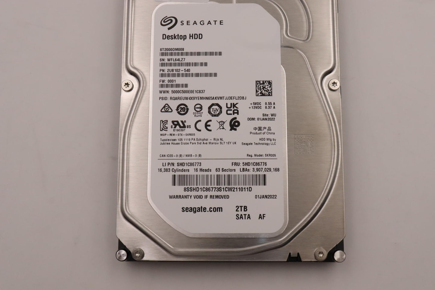Lenovo Hdd Assembly Fru Seagate 3.5 - 5H21C73430