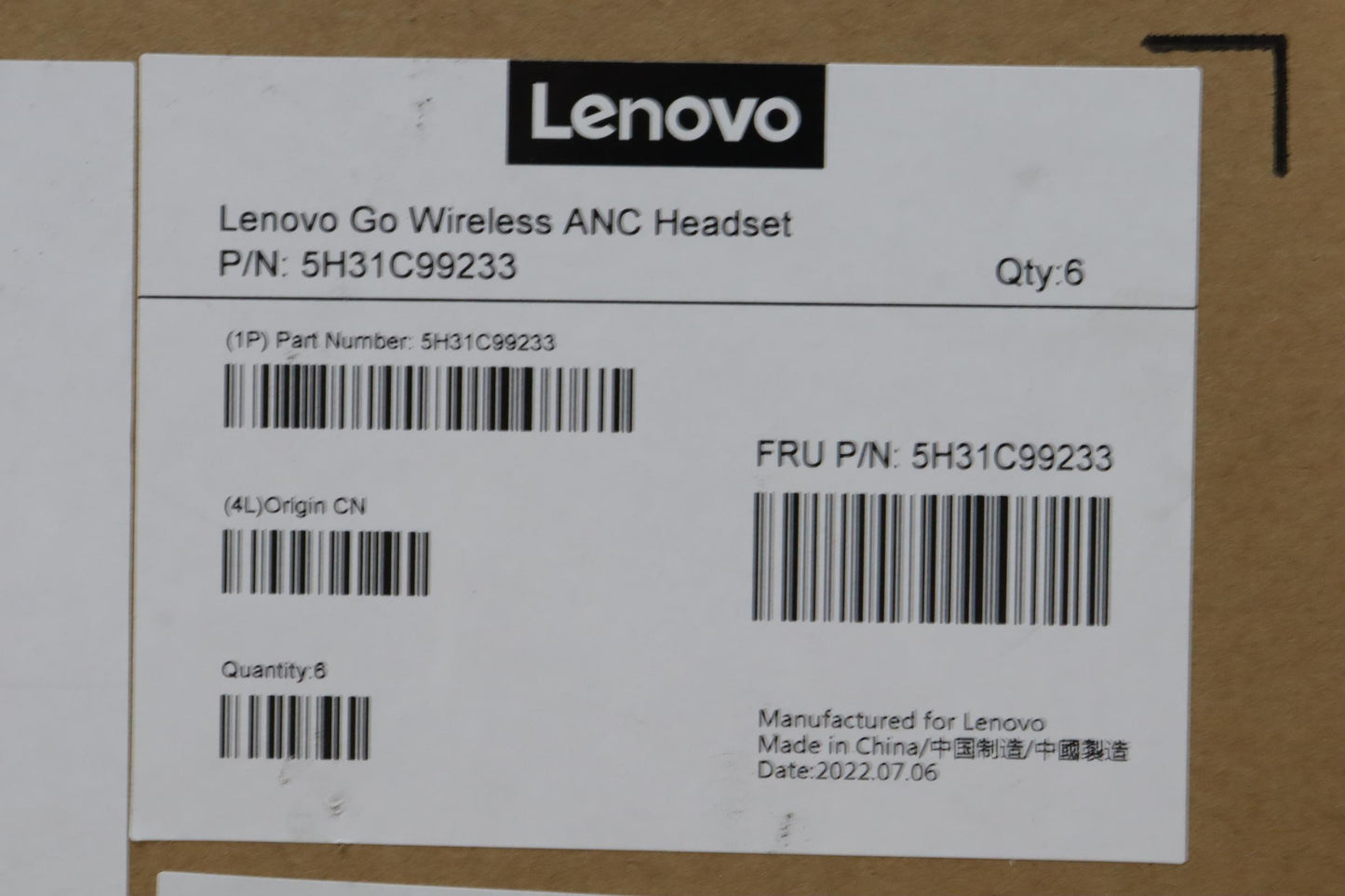 Lenovo Headset Lenovo Go Wireless Hea - 5H31C99233