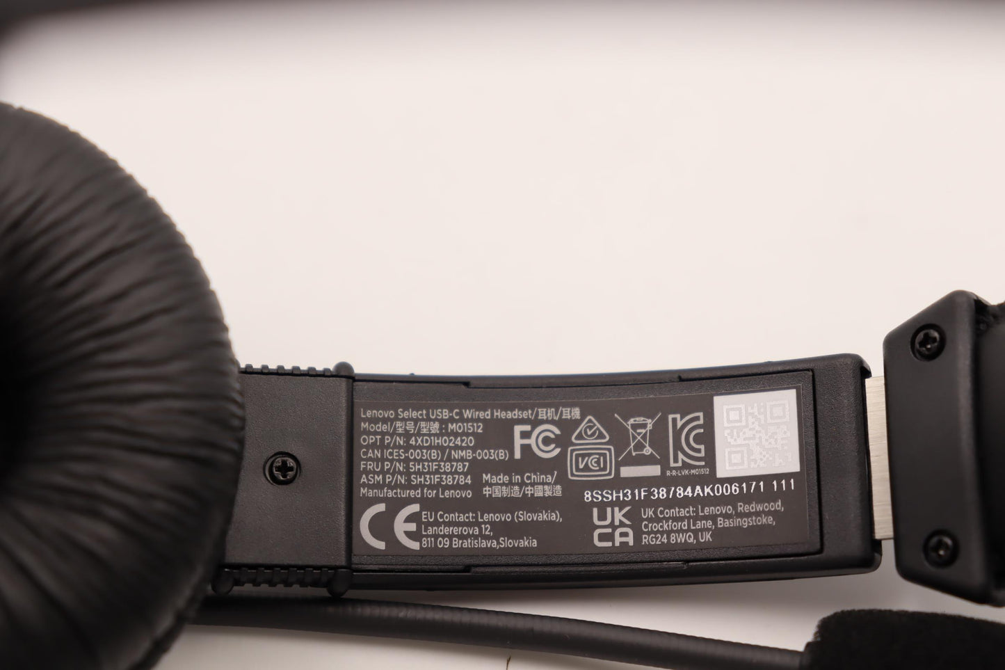 Lenovo Headset Fruselect Usbc Headset - 5H31F38787