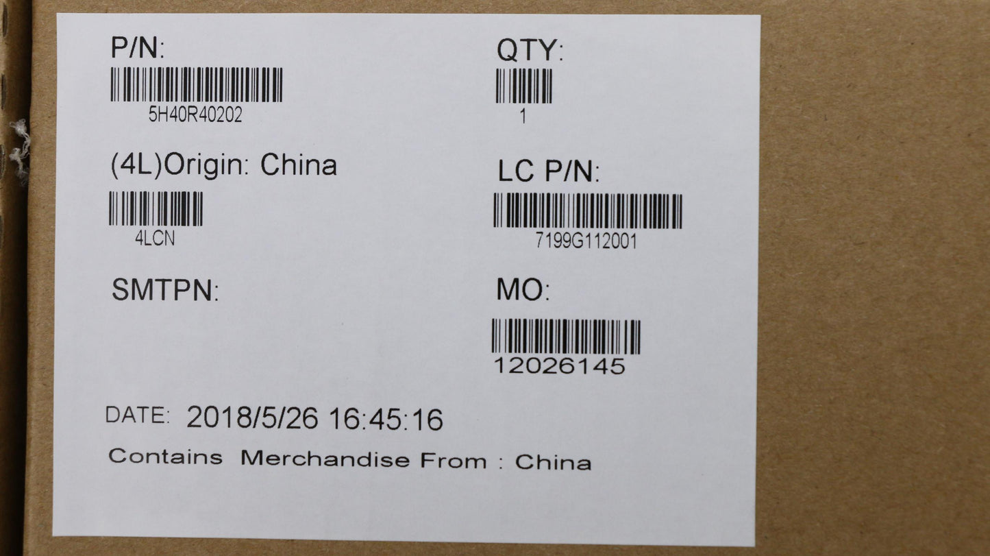 Lenovo Thermal Assy_Dis_1050 - 5H40R40202