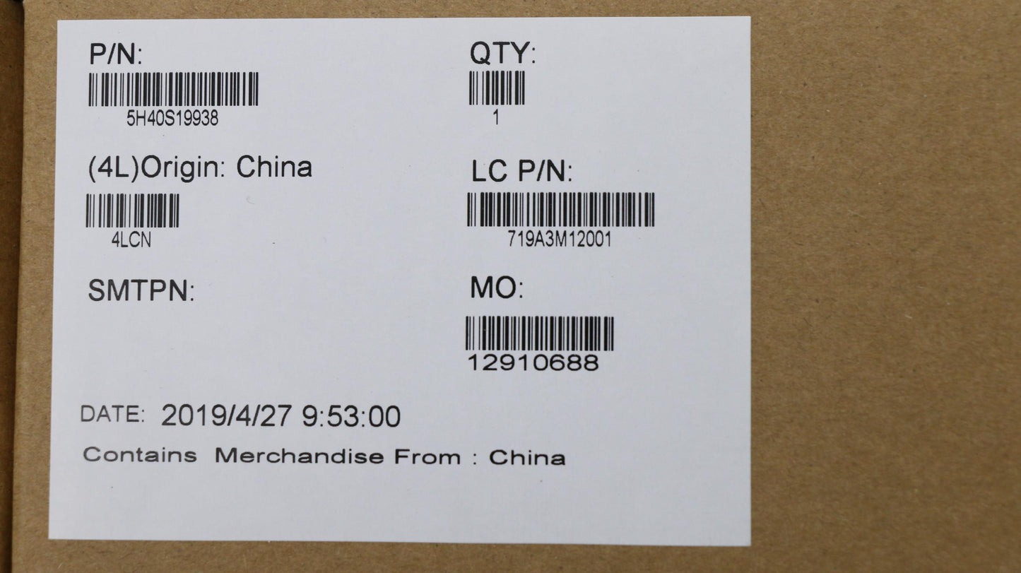 Lenovo Thm_Assy_Dis - 5H40S19938