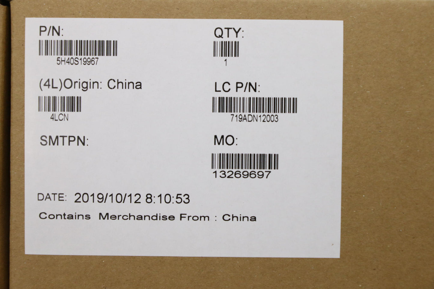 Lenovo Thm Dis Assy Delta Weihong - 5H40S19967