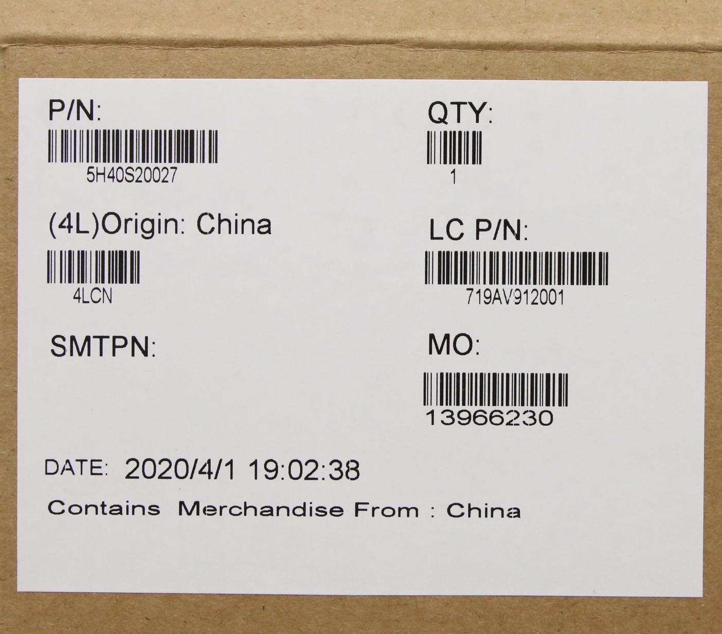 Lenovo Heat Sink (If Separate From Fa - 5H40S20027