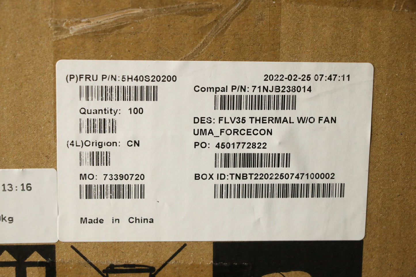 Lenovo Heatsink Heatsink C 20Ve Uma F - 5H40S20200