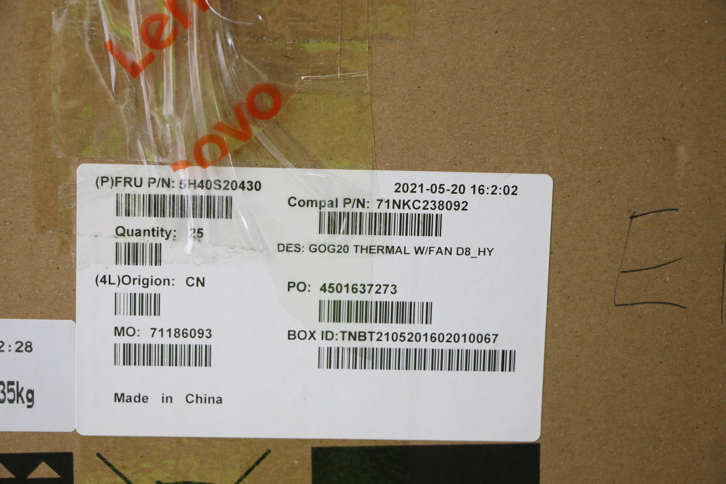 Lenovo Thermal Module - 5H40S20430