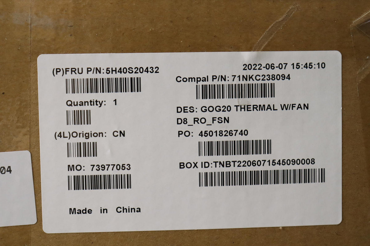 Lenovo Thermal Module - 5H40S20432