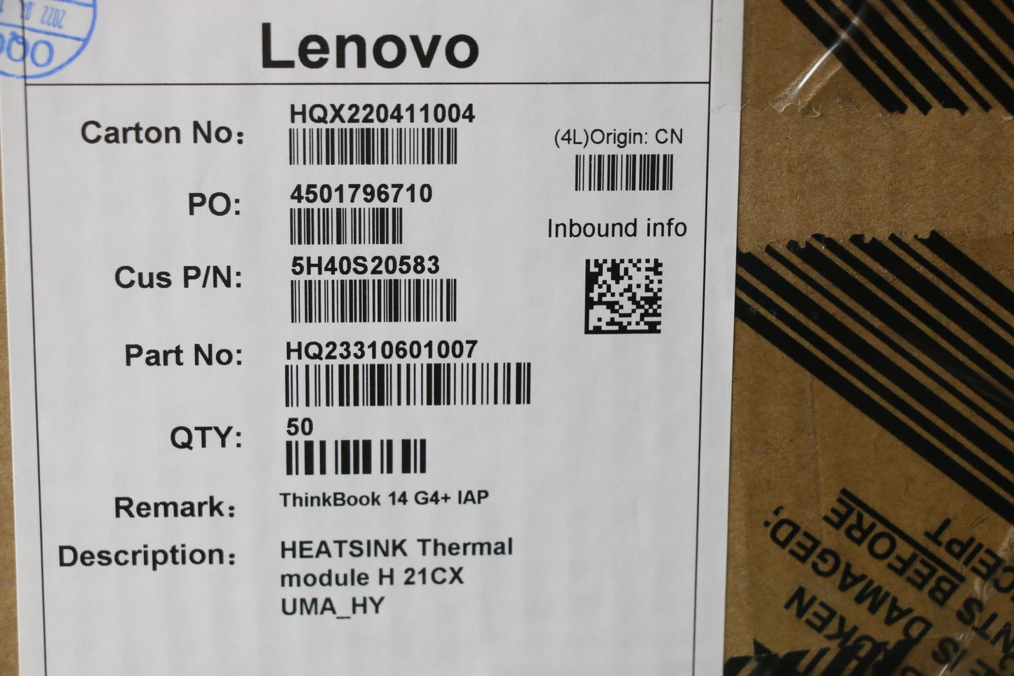 Lenovo Heatsink Thermal Module H 21Cx - 5H40S20583