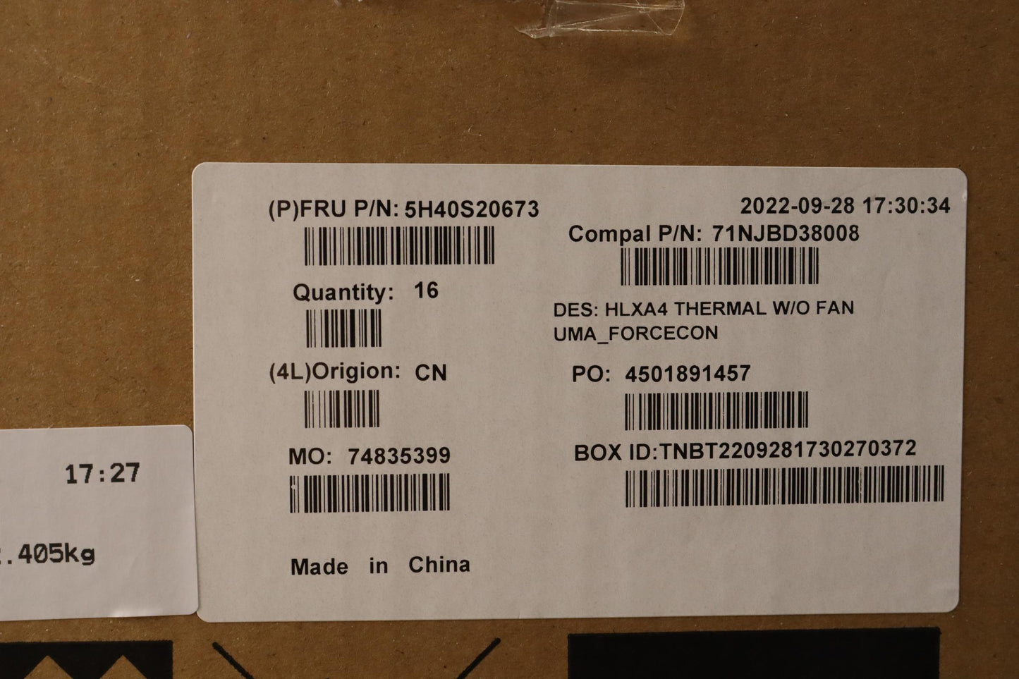 Lenovo Heatsink Heatsink C 21Dh Uma F - 5H40S20673