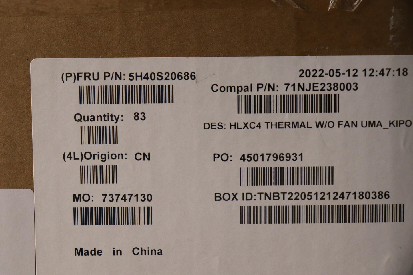 Lenovo Heatsink Heatsink C 21Dm Kipo - 5H40S20686