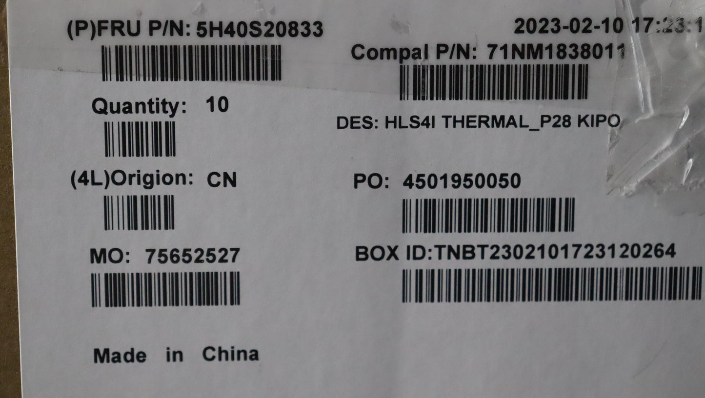 Lenovo Heatsink Heatsink C 82Xd P28 K - 5H40S20833