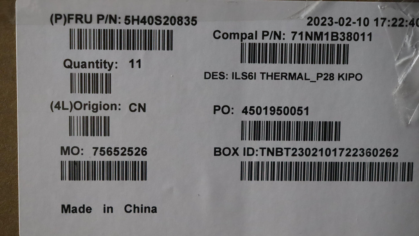 Lenovo Heatsink Heatsink C 82Xf P28 K - 5H40S20835