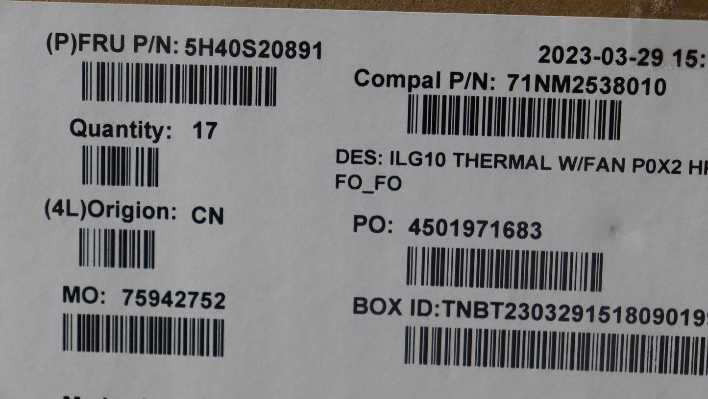 Lenovo Heatsink Thermal Module C 82Xv - 5H40S20891