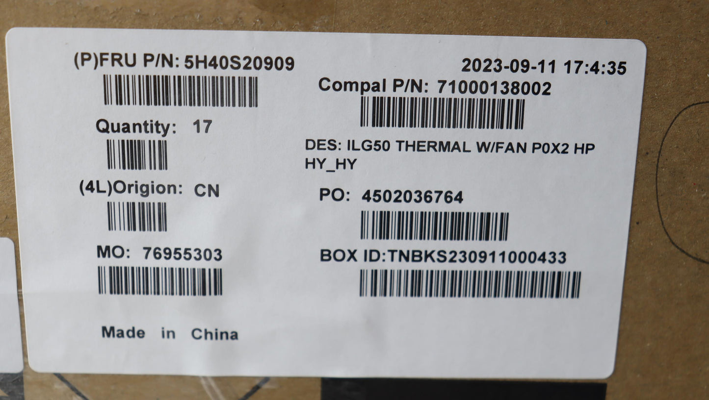 Lenovo Heatsink Thermal Module C 82Xt - 5H40S20909