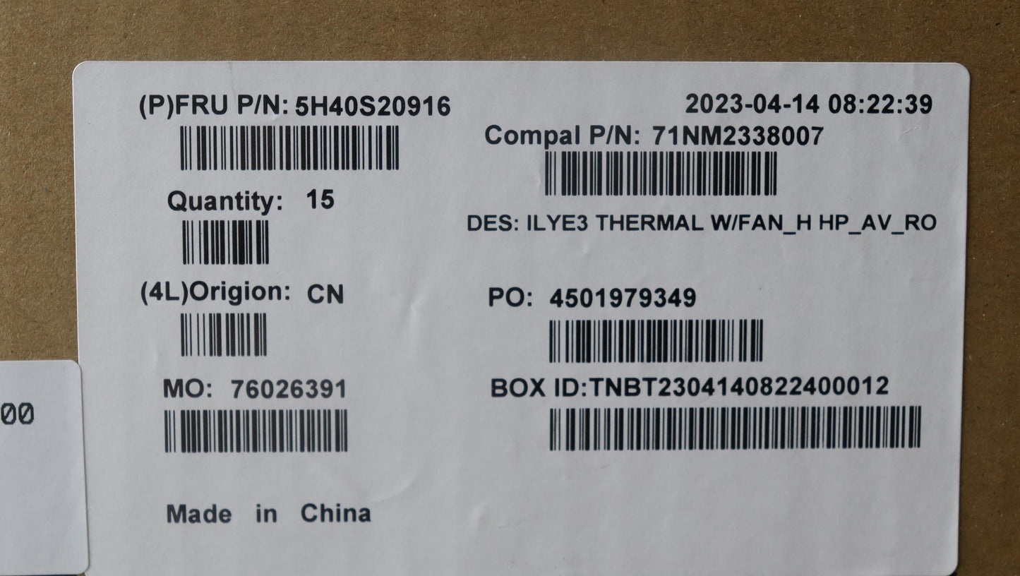 Lenovo Heatsink Thermal Module C82Ya - 5H40S20916