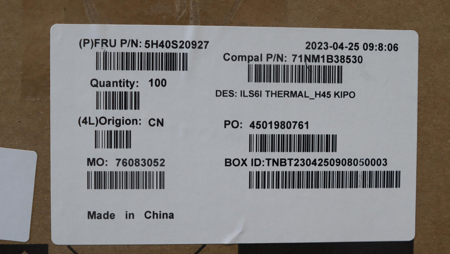 Lenovo Heatsink Heatsink C 82Xf H45 K - 5H40S20927