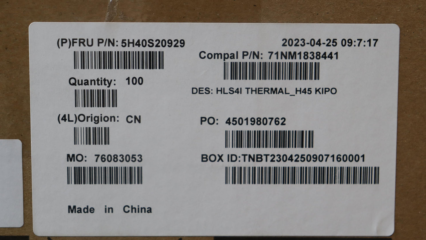 Lenovo Heatsink Heatsink C 82Xd H45 K - 5H40S20929