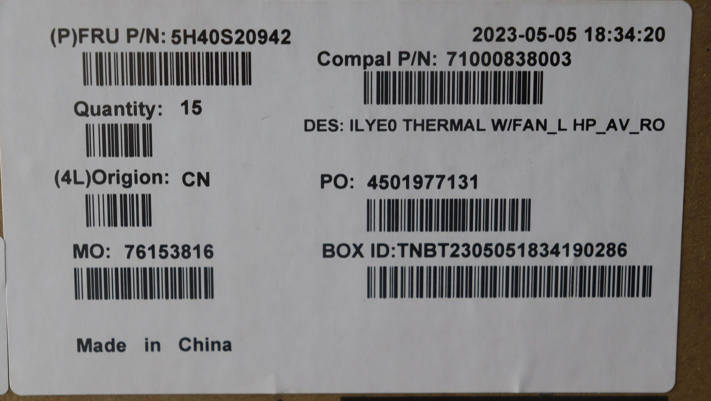 Lenovo Heatsink Thermal Module - 5H40S20942