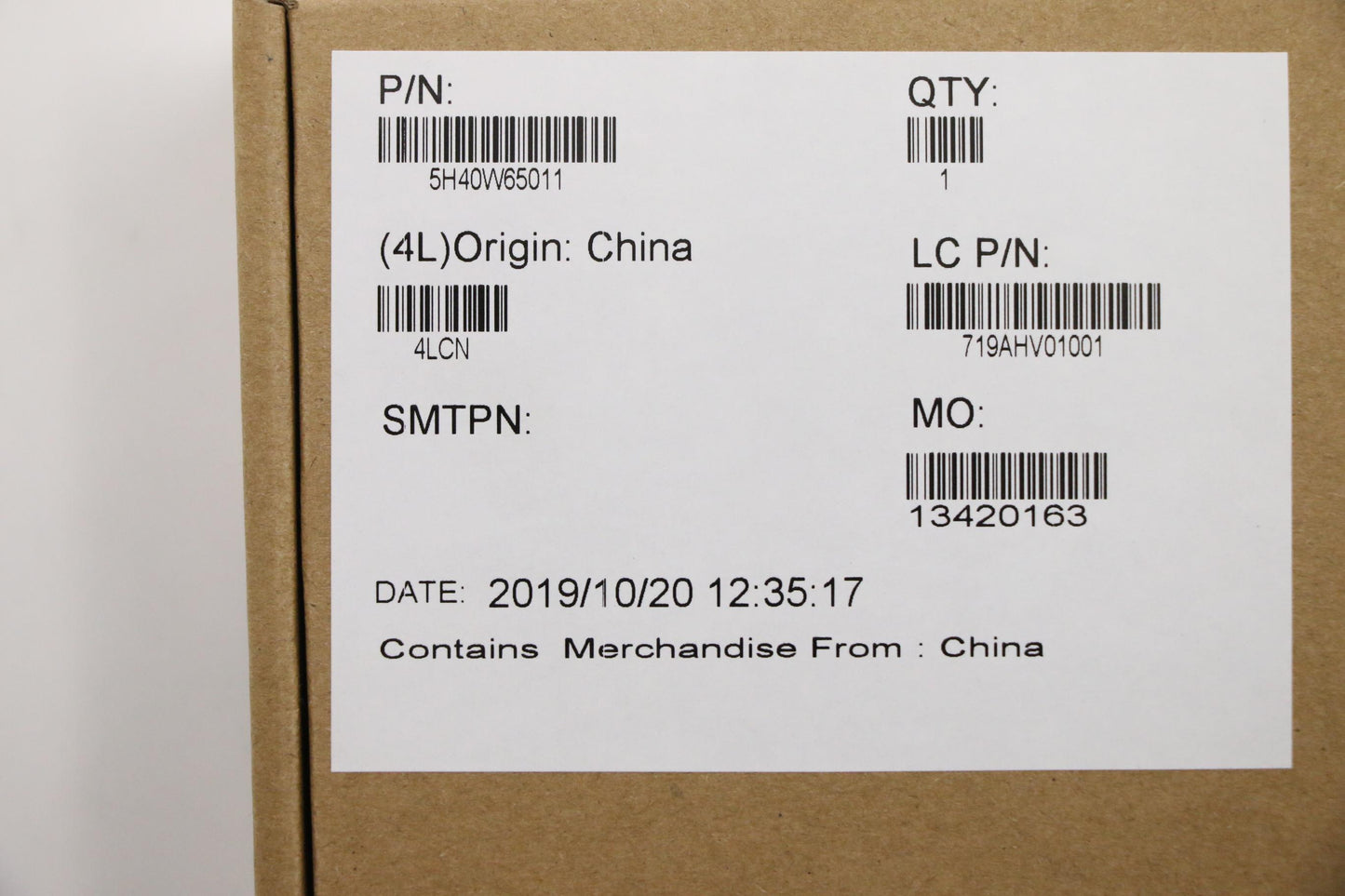 Lenovo Cpu Cml Heatsink W Fan4 6C Sun - 5H40W65011