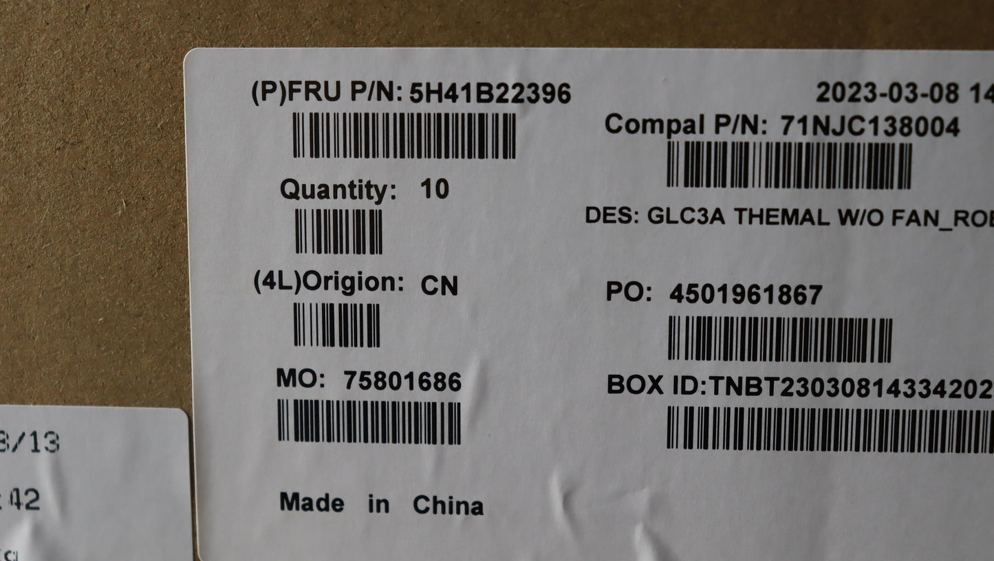 Lenovo Heatsink, C 82FN Robin - 5H41B22396