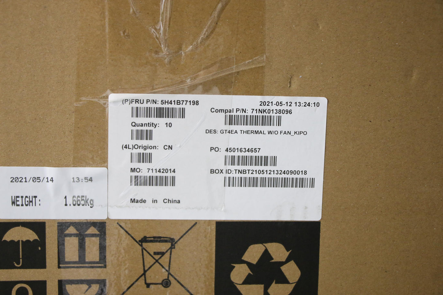 Lenovo Heatsink Fru Thermal Module Wi - 5H41B77198