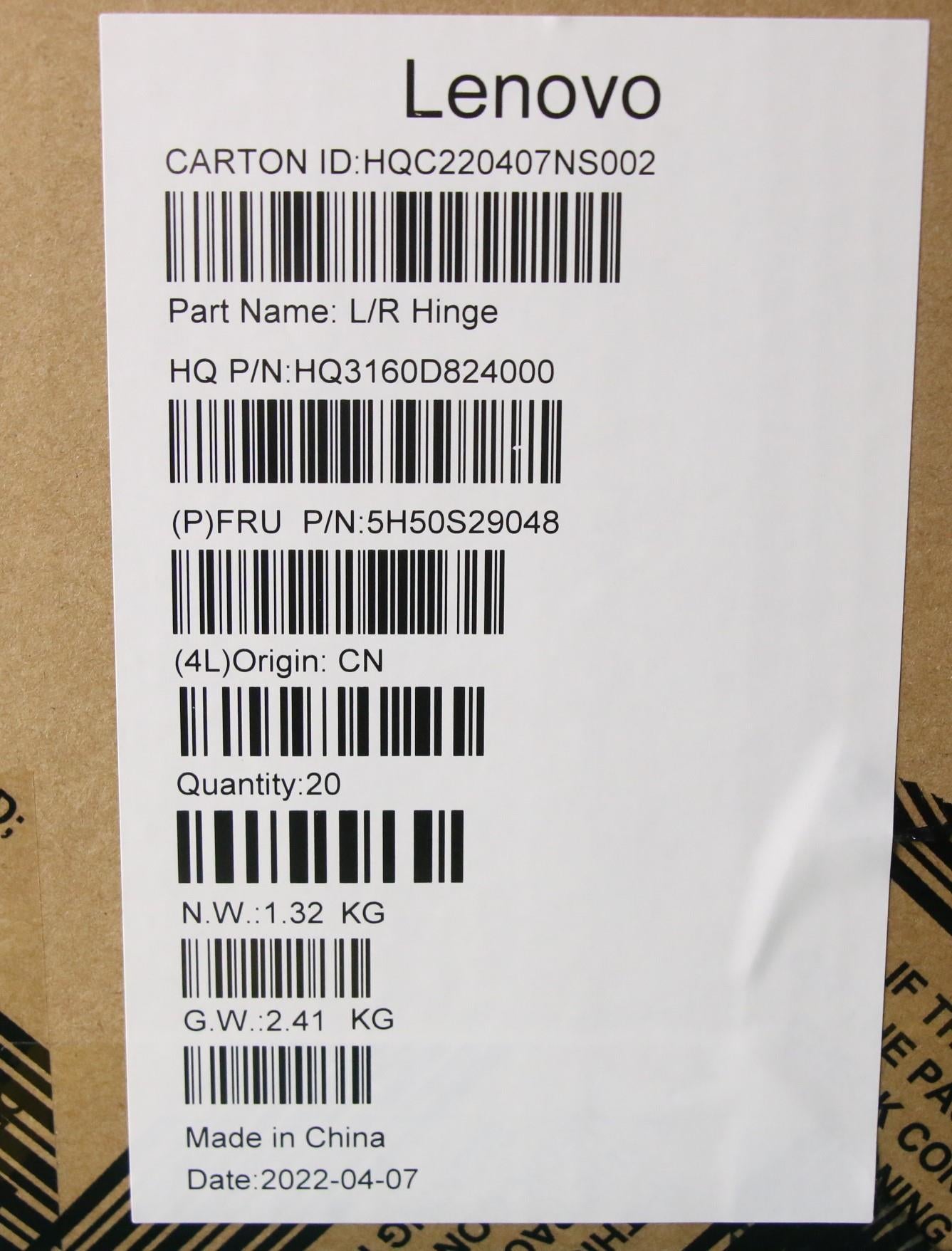 Lenovo Hinge Hinge H 82T3 Argy L+R - 5H50S29048