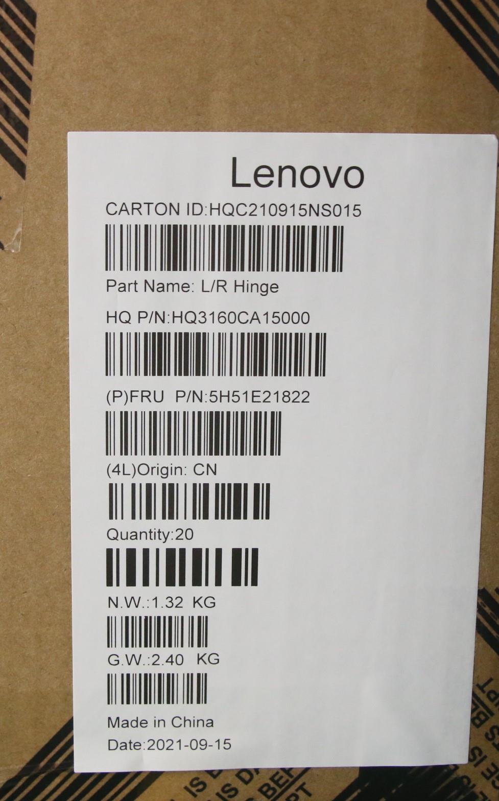 Lenovo - Hinge Set Left + Right - 5H51E21822