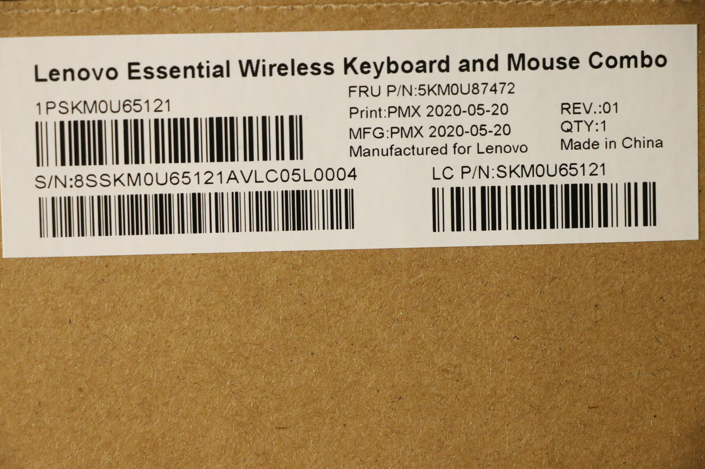 Lenovo (5KM0U87472) Wireless Keyboard and Mouse Combo, Nordic Layout