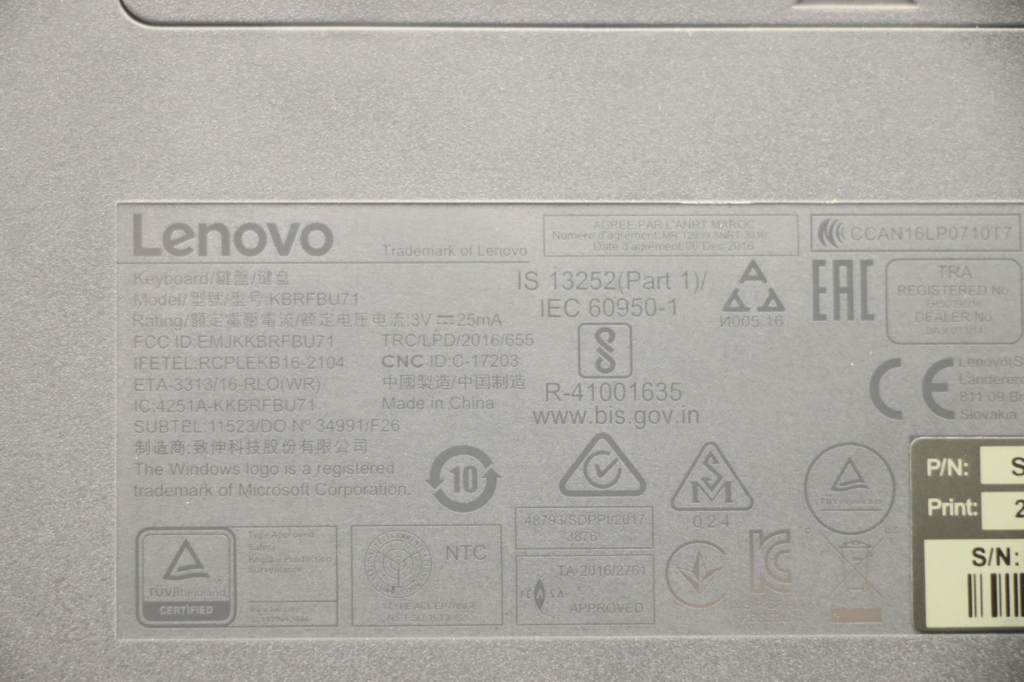 Lenovo (5KM0U87472) Wireless Keyboard and Mouse Combo, Nordic Layout