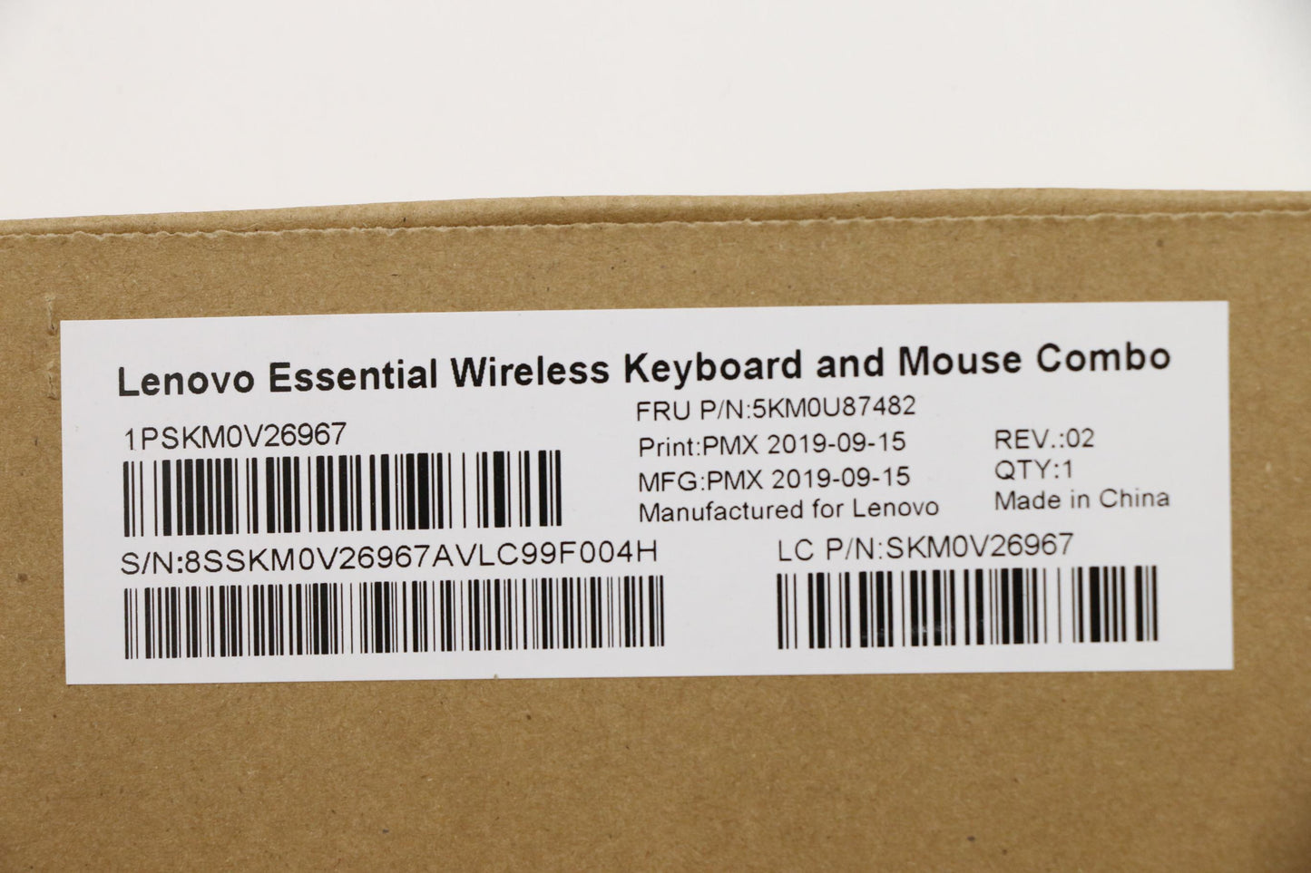 Lenovo Primax Rfbu71 2.4G Bkr+C In - 5KM0U87482