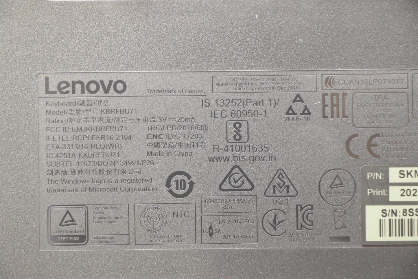 Lenovo Kyb_Mouse Primax R71_G2 2.4G B - 5KM0U87583